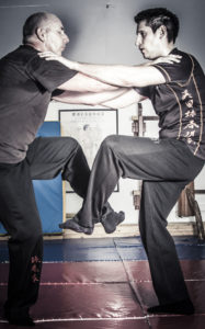 Bedford Wing Chun student train in the skill of Chi Gerk or Sticking Leg.